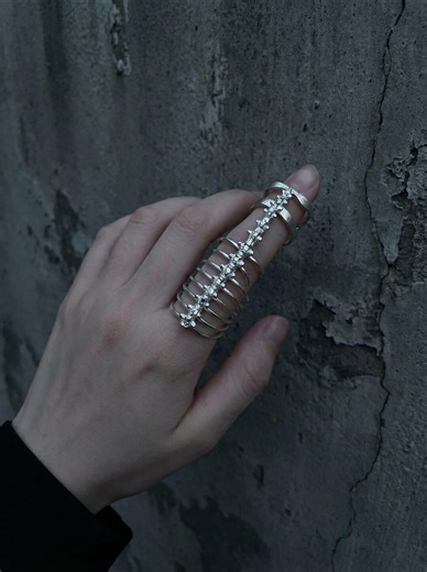 Gothic Spine Rib Cage Ring, Adjustable Skeleton Ring, Dark Anatomy Jewelry, Open Alloy Ring, Punk Horror Statement Ring Gift for Him - Etsy