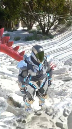 soaking enemy turrets with foundations in ARK #ark #arkacended #gameplay #game #arkraiders #raiding