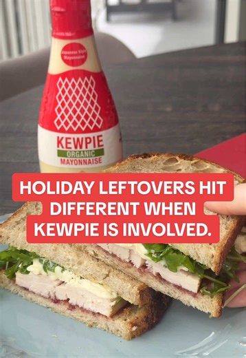 Holiday leftovers hit different when there’s Kewpie on the sandwich. #holidayleftovers #holidayrecipes #mayo #kewpie #fyp