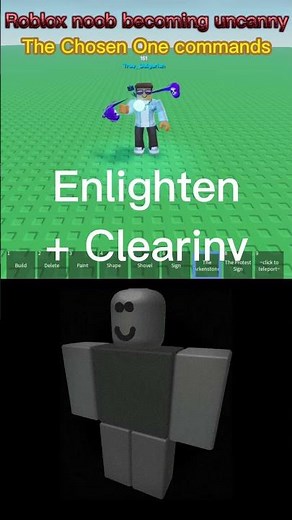 Roblox noob becoming uncanny - The Chosen One commands #shorts #robloxedit #thechosenoneroblox