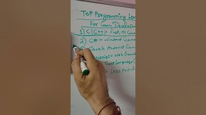 Top Programming Languages in 2022-23 to Build Games & Game Engines shorts