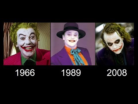 The Joker transformation in movies (1966 - 1989 - 2008)- [Compilation movies]