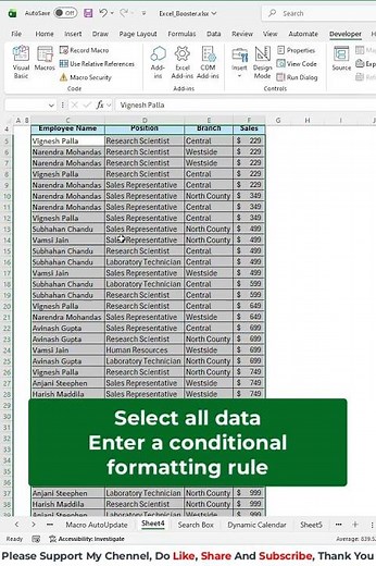 How to create this highlighting search box and Highlight Records in Excel #excel #shorts #exceltips