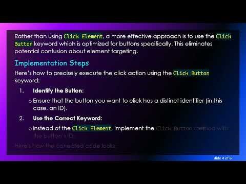 How to Click a Button Inside Three Div Tags Using Robot Framework