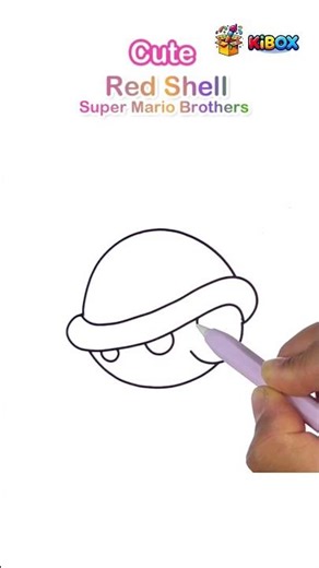 Drawing the Red Shell from Super Mario | Cute Nintendo Power-Up Art #kibox #drawing #artforkids #art