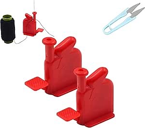 Automatic Needle Threader,Automatic Needle Threader and Tape Measuring Set,Needle Threader for Hand Sewing, Needle Threader for Various Needle Types, Sewing Machine Needle Threader (2pcs)
