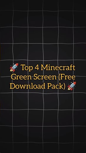 Top 4 Minecraft Green Screen Editing Pack (Free Download Pack).Create Ticket To Get The Pack.#viral.