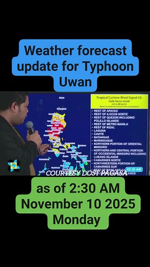 PAGASA Weather forecast update for Typhoon #UwanPH #typhoon #uwan #besafe 🎥 DOST-PAGASA | Mindoro weather update