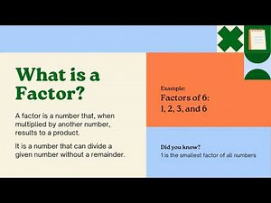 Factors, Factoring Pairs, and Multiples