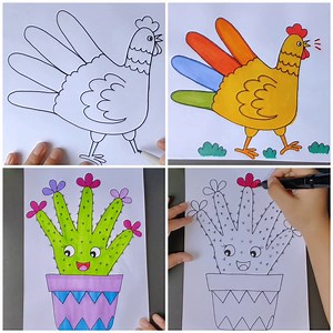 Learn to Make Handprint Drawings in Easy Steps | Kidpid