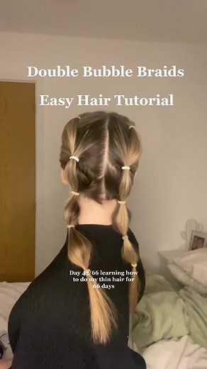 Double Bubble Braids Tutorial for Fine Hair