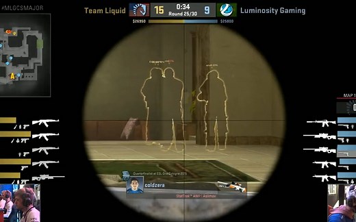 冷神跳狙加绝境翻盘 MLG major 半决赛全场录像 经典中的经典