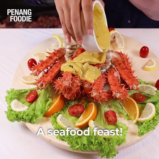 This seafood place in Penang serves Butter CHEESE Shellout and more in Penang 🦀🔥 | Penang Foodie