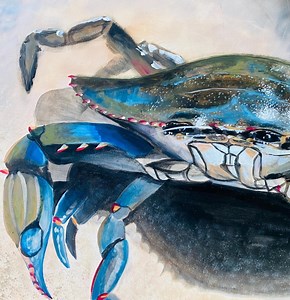 Original Artwork Blue Crab Giclee - Etsy