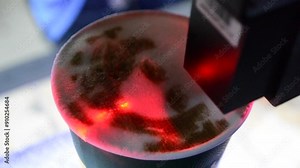 Drawing of woman's face on foam coffee latte created by 3D coffee print. 3D coffee printer created portrait of girl on foam of brewed coffee. Food ink on surface. Picture from Inkjet printer