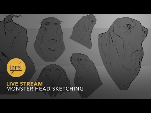 YouTube Live - Monster Head Design & Sketching