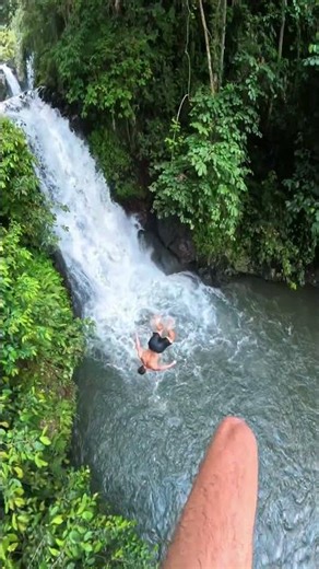 Rainforest flips!😳🌿 #flip #shorts #cliffdiving
