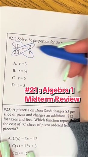 PART 21 Algebra 1 Midterm Review #math #algebra #algebra1 #midterm #mathteacher