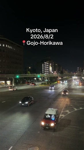 KYOTO, Japan | Night Traffic at Gojo-Horikawa ✨