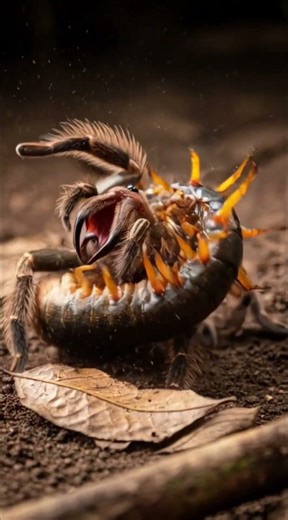Centipede vs Tarantula, Brutal Jungle Fight! #scorpion #wildlife #gecko #animalfight