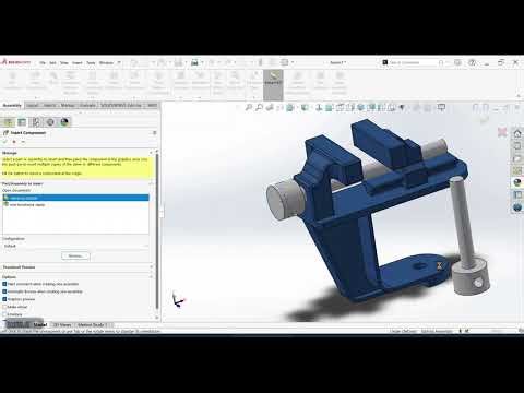 Mini Bench Vise Final Assembly and Motion Analysis in SolidWorks | Project 1 Part 3 (CADDIA)