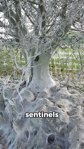 The Trees That Turned Into Cocoons 🕸️ #NaturalWonders #shorts