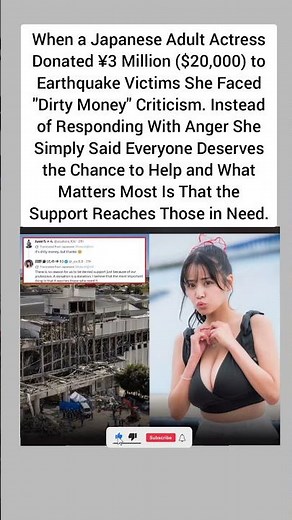 She Donated $20,000 to Earthquake Victims – Then People Judged Her Job 😳💔#Kindness #Donation