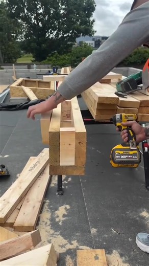 amazing wood work out side work season #woodwork #construction #carpentry | Woodnworks