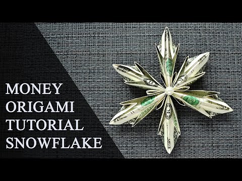 MONEY SNOWFLAKE | Easy Dollar Origami for Christmas | Tutorial DIY by NProkuda