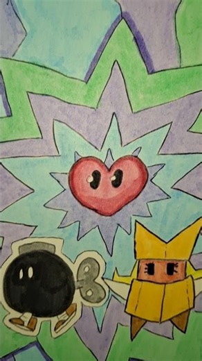 OLIVIA X BOBBY #papermario #origamiking #olivia #bobby #shipping #fanart #gaming #tovelo #cute