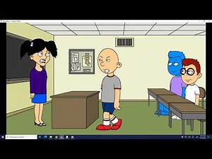 Classic Caillou slaps his teacher and gets grounded