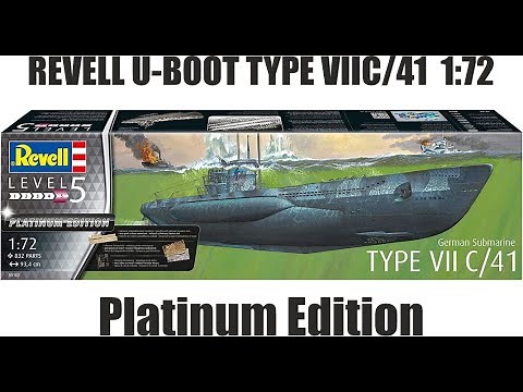Revell German Submarine Typ VIIc/41 Platinum Edition 1/72