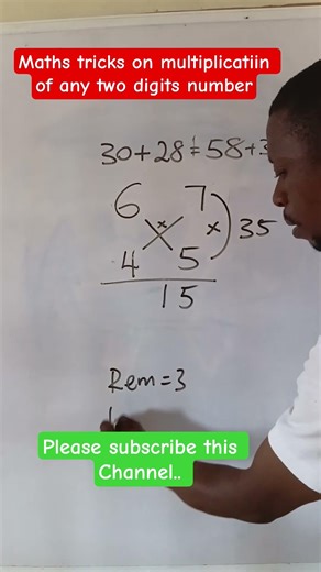 Multiplication tricks for any two digits number . #mathstrick #algebraicequation
