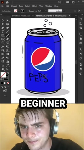 Beginner VS Pro Artist. Adobe Illustrator #Illustrator #GraphicDesign #designtutorial