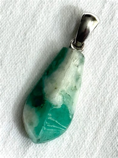 Colombian Emerald Pendant , Silver 925, Real Natural Emerald, 21 Carats - Etsy