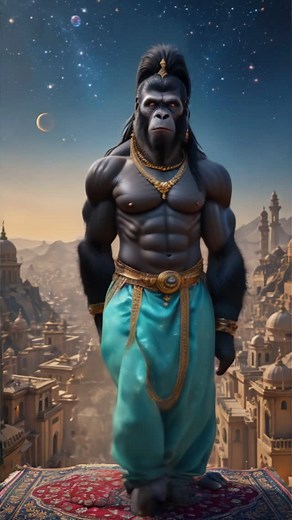 Funny Animal Dance: Aladdin Gorilla Swalla Challenge