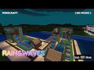 Minecraft Rain & Ocean Waves 🌧 Relaxing Night Ambience for Sleep, Study & Chill (No Music)