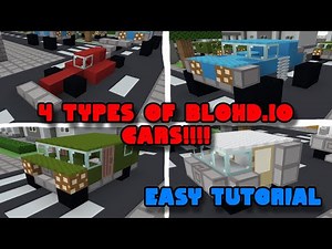 How to build 4 Types of Cars in Bloxd.io! || BLOXD.IO TUTORIAL