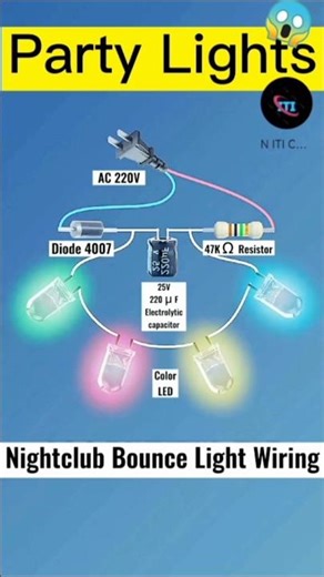 Nightclub Bounce light wiring circuit #election #shorts #ytshorts #iti