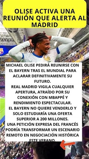 Olise activa una reunión que alerta al Madrid