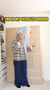 FINALLY unboxing my oversized mirror, because this closet room needed a little drama and a whole lot of reflection, if I do say so myself 😁 #ClosetByAzeeezarh #MirrorUnboxing #InteriorGlowUp #HomeVibes #LifestyleWithAzeezat #ukcontentcreator #giantmirror | The Afos Family