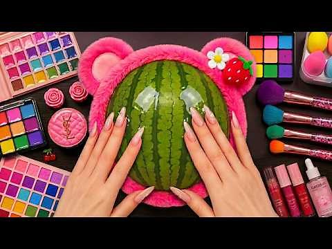 ASMR Makeup on Watermelon (No Talking)