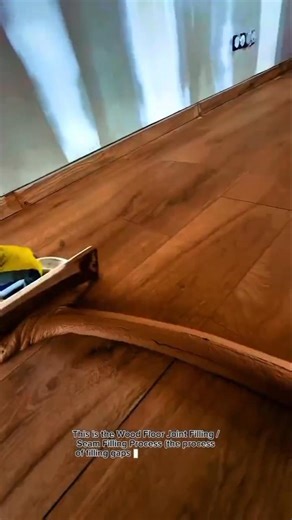 Satisfying Wood Floor Seam Filling Process | Professional Grout Float Finishing