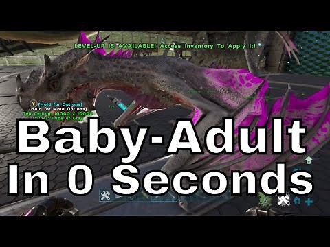 How To Raise a Baby Dino Instantly Command in ark.