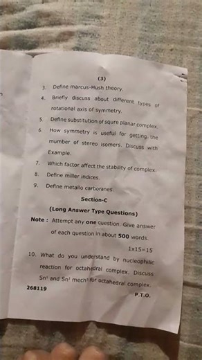 MSc 2 semester inorganic chemistry