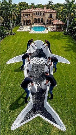 Backyard Makeover 🦈 | Turning My Front Yard into a Shark Fishing Pool #pool #fishpond #backyard