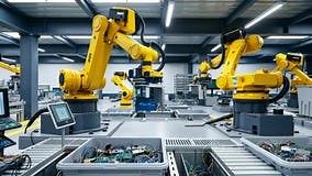 AI Robotics in Automated Factory Stock Video - Video of equipment, technology: 420495123