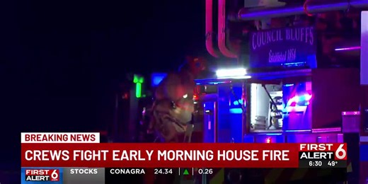 Council Bluffs crews fight house fire