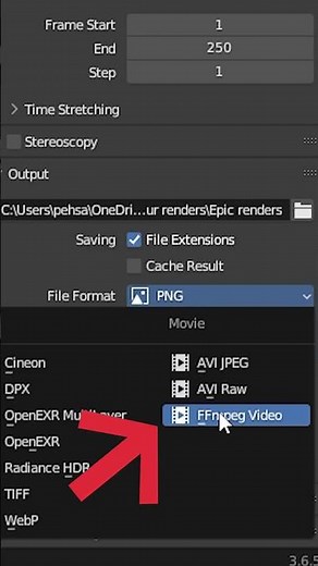Render as MP4 - Blender