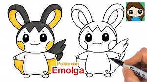 How to Draw Emolga Easy | Pokemon - KidzTube